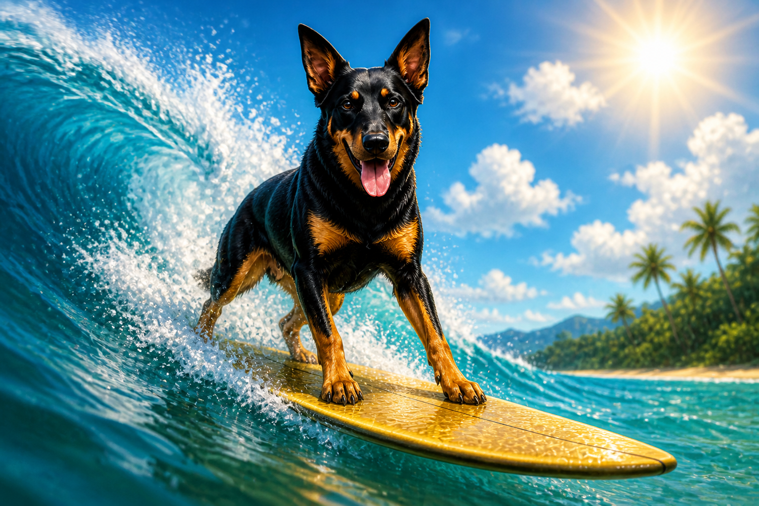 The Reddit Dog surfing